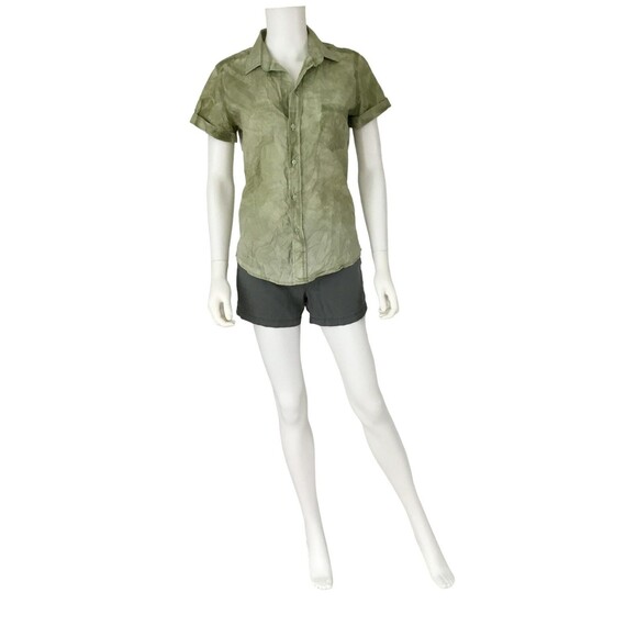 Frank & Eileen Women Billy Jean Shirt sz S Crinkle Button Up Casual Quiet Luxury - Picture 2 of 15